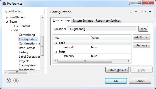 SampleGitConfig