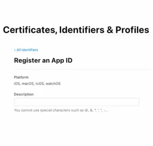 How to create a bundle id for an iOS app (App Store)